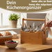 KI-generiertes Bild,Holz Besteckhalter 22cm Braun 4 Fächer mit Griff Cutlery Besteckkorb Stiftebox