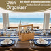 KI-generiertes Bild,Holz Besteckhalter 22cm Braun 4 Fächer mit Griff Cutlery Besteckkorb Stiftebox