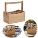 Holz Besteckhalter 22cm Braun 4 Fächer mit Griff Cutlery Besteckkorb Stiftebox