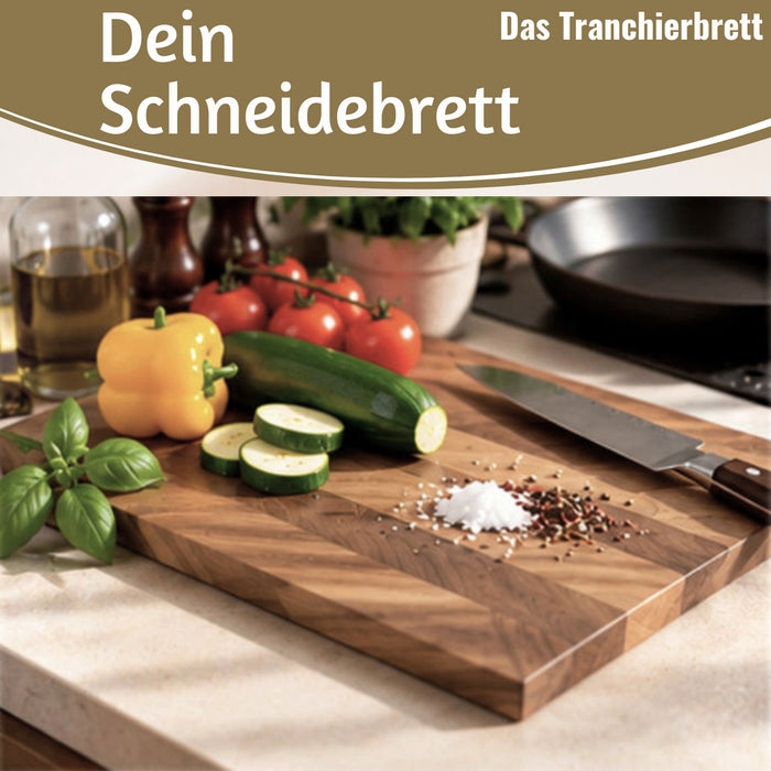 KI-generiertes Bild,Elegantes Holz Schneidebrett Akazie 30x20x1,6cm Küchenbrett Tranchierbrett