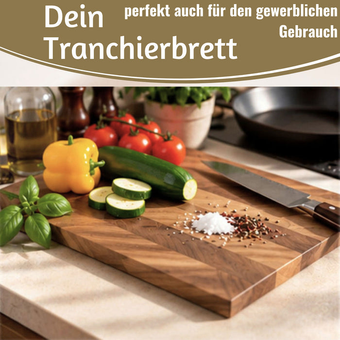 KI-generiertes Bild,Elegantes Holz Schneidebrett Akazie 30x20x1,6cm Küchenbrett Tranchierbrett