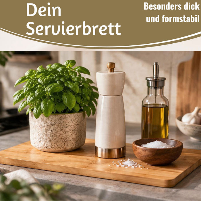 KI-generiertes Bild,Elegantes Holz Schneidebrett Akazie 30x20x1,6cm Küchenbrett Tranchierbrett