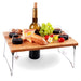 KI-generiertes Bild,Holz Picknicktisch 38x28cm klappbar kleiner Weintisch Outdoor Garten Camping