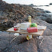 KI-generiertes Bild,Holz Picknicktisch 38x28cm klappbar kleiner Weintisch Outdoor Garten Camping