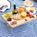 KI-generiertes Bild,Holz Picknicktisch 38x28cm klappbar kleiner Weintisch Outdoor Garten Camping