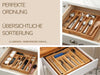 Holz Schubladeneinsatz Besteckkasten 28-45cm ausziehbar Besteckbox Organizer