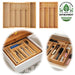 Holz Schubladeneinsatz Besteckkasten 28-45cm ausziehbar Besteckbox Organizer