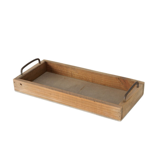 Vintage Holz Serviertablett 38x18cm mit Griff Holztablett Küchentablett Deko Tablett