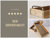 Vintage Holz Serviertablett 32x14cm mit Griff Holztablett Küchentablett Deko Tablett