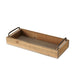 Vintage Holz Serviertablett 32x14cm mit Griff Holztablett Küchentablett Deko Tablett