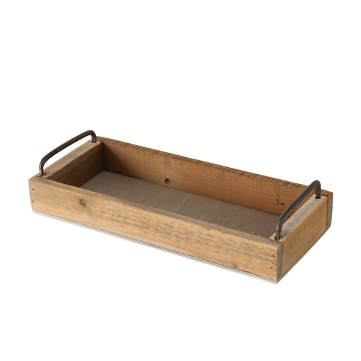 Vintage Holz Serviertablett 32x14cm mit Griff Holztablett Küchentablett Deko Tablett