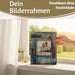 KI-generiertes Bild,Vintage Holz Bilderrahmen 17x14cm Maritim Erinnerungen Blau Aufsteller Fotorahmen