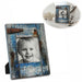 KI-generiertes Bild Vintage Holz Bilderrahmen 17x14cm Maritim Erinnerungen Blau Aufsteller Fotorahmen