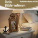 Vintage Holz Bilderrahmen 30cm Leuchtturm Braun Maritim Aufsteller Fotorahmen