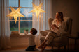 3D Holzstern Ø 40cm Braun 10 LED Beleuchtet Weihnachtsstern Faltstern