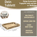 Vintage Serviertablett 30x20x5cm Grau Braun gekalkt Holz Tablett Griff Deko