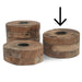 Vintage Teelichthalter Disk Rund 16x8cm Fundholz Kerzenleuchter Kerzenständer
