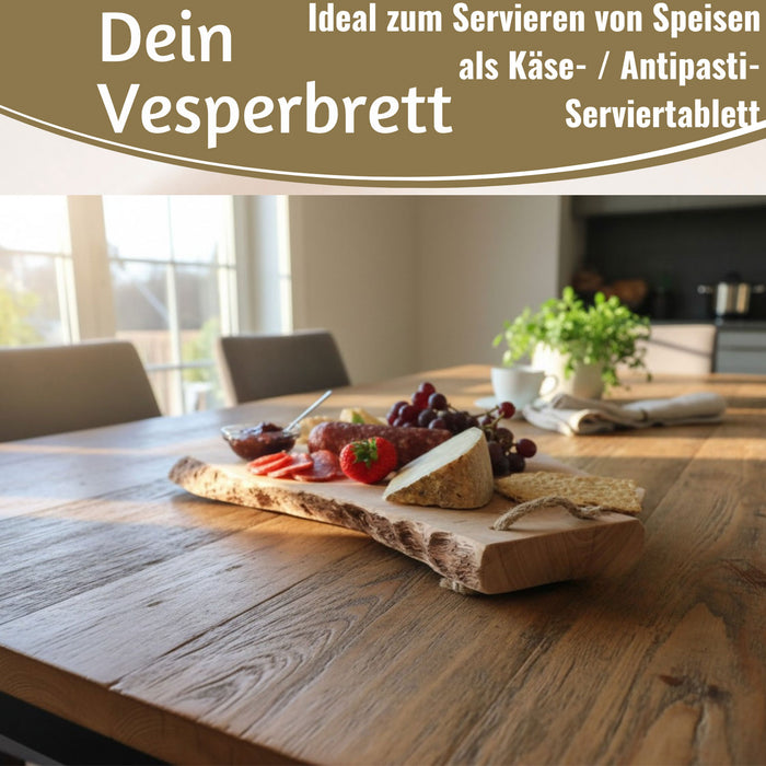 KI-generiertes Bild,XL Mango Schneidebrett 50cm Echt-Holz Küchenbrett Vesperbrett Servierbrett