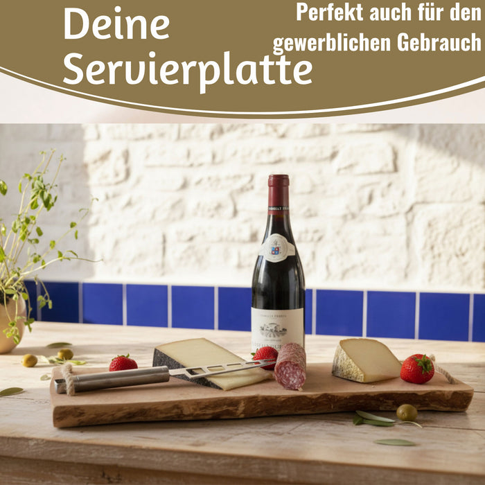 KI-generiertes Bild,XL Mango Schneidebrett 50cm Echt-Holz Küchenbrett Vesperbrett Servierbrett