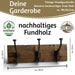 Vintage Teak Holz Wandgarderobe 38cm 3/6 Haken Jackenhalter Braun Garderobenleiste
