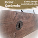 KI-generiertes Bild,Vintage Teak Holz Wandgarderobe 38cm 3/6 Haken Jackenhalter Braun Garderobenleiste