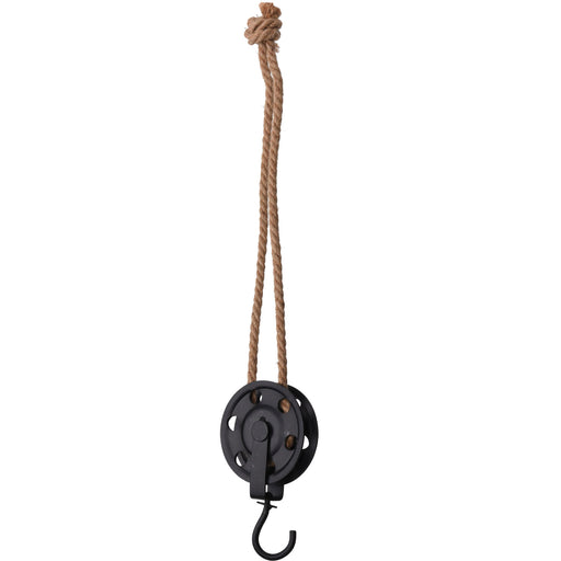 KI-generiertes Bild,Loft Flaschenzug Rund 56cm Kordel Deckenhaken Wandhaken Schiffsblock Umlenkrolle