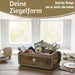 KI-generiertes Bild,Holz Ziegelform Unika 31x15cm Herz Braun alte Backsteinform Cutlery Deko