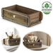 Holz Ziegelform Unika 31x15cm Herz Braun alte Backsteinform Cutlery Deko
