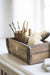 Holz Ziegelform Unika 31x15cm Liebe Herz Braun alte Backsteinform Cutlery Deko