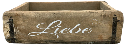 Holz Ziegelform Unika 31x15cm Liebe Herz Braun alte Backsteinform Cutlery Deko