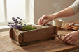 Holz Aufbewahrung-Box 32x15x10cm B-Ware 1-fach Ziegelform-Optik Cutlery Deko