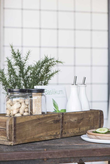 IB Laursen Holz Ziegelform 57x15x10cm Unika Braun 2-fach alte Backsteinform Cutlery