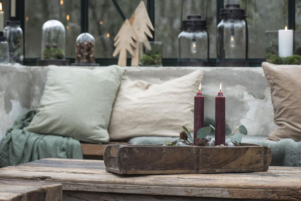 IB Laursen Holz Ziegelform 57x15x10cm Unika Braun 2-fach alte Backsteinform Cutlery