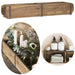 B-Ware Holz Ziegelform Unika 57x15x10cm 2-fach Aufbewahrung-Box Cutlery Deko