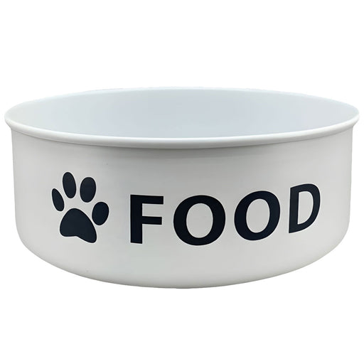 Vintage Fressnapf Hundenapf Emaille Weiß XXL 22,5x9cm 3300ml Retro Napf Wassernapf