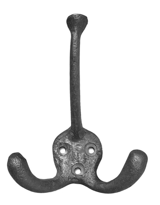 KI-generiertes Bild,Vintage Dreifach Kleiderhaken 10x8cm Schwarz Garderobenhaken Wandhaken