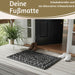 Türmatte Fußmatte Gummi Filigran 75x45cm Schwarz Fußabtreter Türvorleger