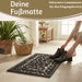 Türmatte Fußmatte Gummi Filigran 75x45cm Schwarz Fußabtreter Türvorleger