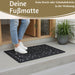 Türmatte Fußmatte Gummi Filigran 75x45cm Schwarz Fußabtreter Türvorleger