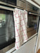 Vintage Geschirrtuch 50x70cm Karo Beige Rot 100% Baumwolle Geschirr Handtuch