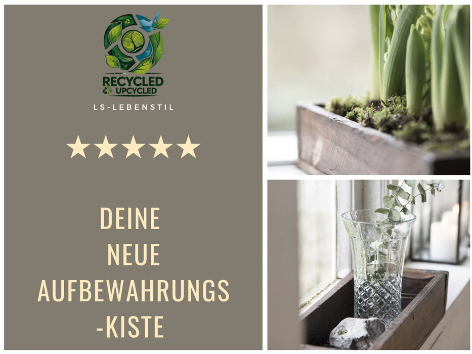 Ib Laursen Vintage Holz Aufbewahrungsbox 35x10x5cm Unika Braun Deko-Kiste