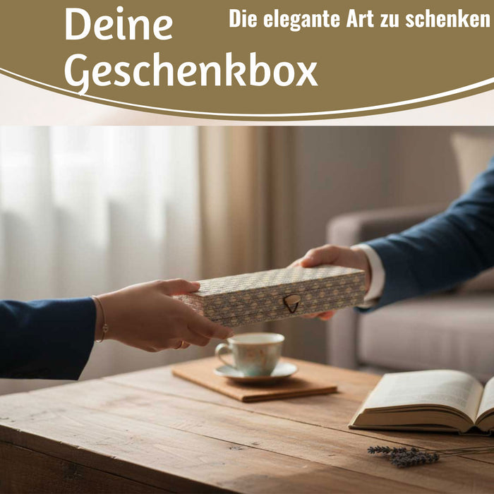 Vintage Holz Schachtel 3´er Set Bambus mit Deckel Geschenkbox Aufbewahrungsbox