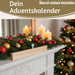 KI-generiertes Bild,Vintage Holz Adventskalender gehender Engel 50cm Countdown Xmas Deko