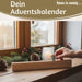 KI-generiertes Bild,Vintage Holz Adventskalender gehender Engel 50cm Countdown Xmas Deko