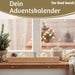 KI-generiertes Bild,Vintage Holz Adventskalender gehender Engel 50cm Countdown Xmas Deko