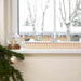 Vintage Holz Adventskalender gehender Stern Silber glänzend 50cm Countdown Xmas Deko