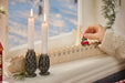 Vintage Holz Adventskalender fahrendes Weihnachtsauto 50cm Countdown Xmas Deko