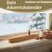 KI-generiertes Bild,Vintage Holz Adventskalender gehendes Wichtelmännchen 50cm Countdown Xmas Deko