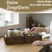 KI-generiertes Bild,IB Laursen Holz Ziegelform 57x15x10cm Unika Braun 2-fach alte Backsteinform Cutlery