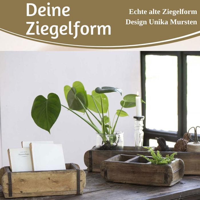 IB Laursen Holz Ziegelform Unika 31x15cm Braun alte Backsteinform Cutlery Deko